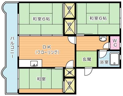 オベリスク常岡  203号室 間取り