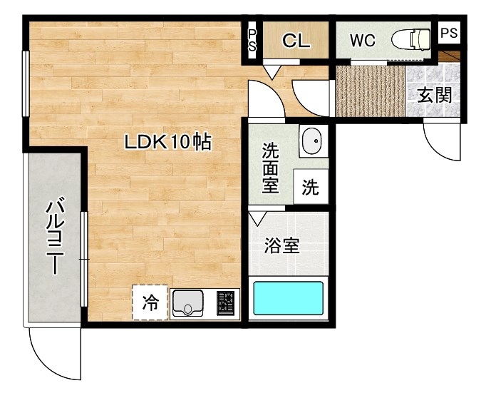 Ｃａｌｍ三萩野（カーム三萩野） 302号室 間取り