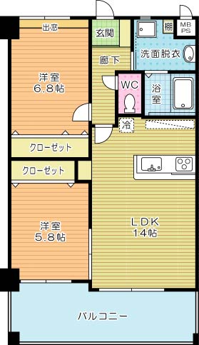 ビッグファミリー葛原 602号室 間取り