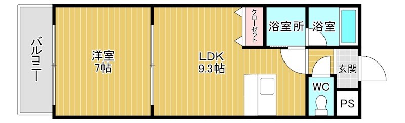 ＫＮ２１白銀 103号室 間取り