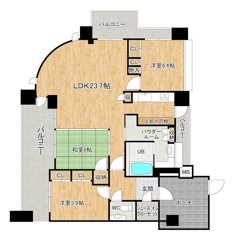 アクアサージュ大手町 間取り図