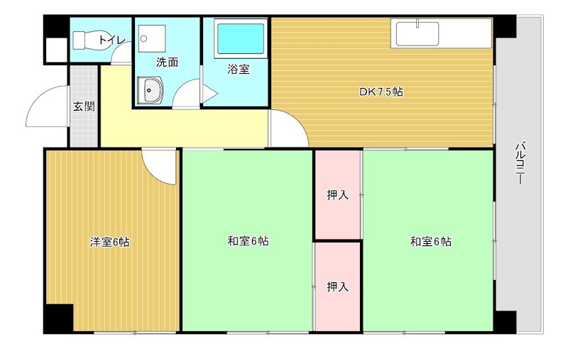 第１共立ビル 403号室 間取り