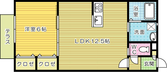 ＭＯＯＮ赤坂Ａ棟 104号室 間取り