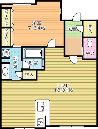 アクアサージュ大手町 208号室 間取り