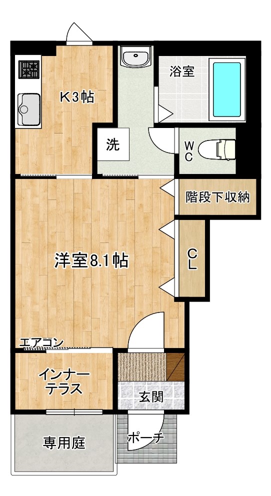 ターナリー熊谷 101号室 間取り