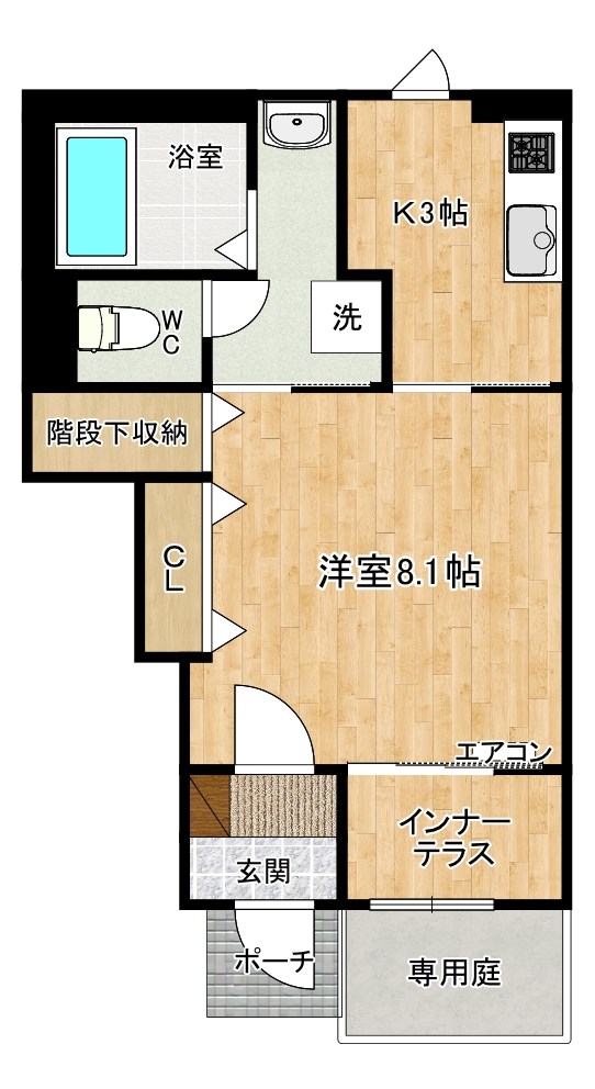 ターナリー熊谷 102号室 間取り