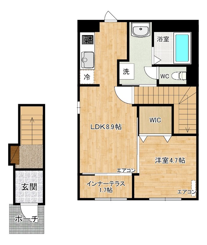 ターナリー熊谷 201号室 間取り