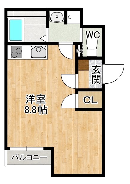 CLAN　ONE（クランワン） 201号室 間取り