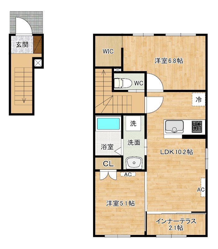 Laule&amp;#39;a貴船（ラウレア貴船） 間取り図