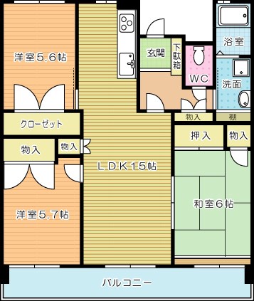 サルヴァトーレ東小倉 間取り図