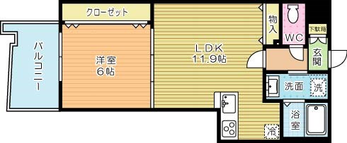 サンシャインプリンセス五番街 505号室 間取り