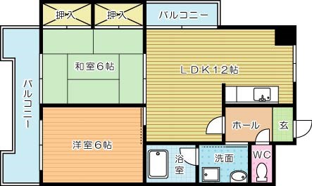 アルシュ北方 401号室 間取り