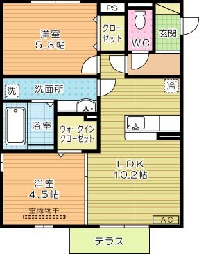 エスポワール祇園Ａ 間取り図