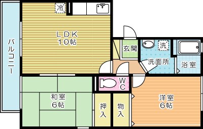 サンスカイ徳力Ⅰ 間取り図