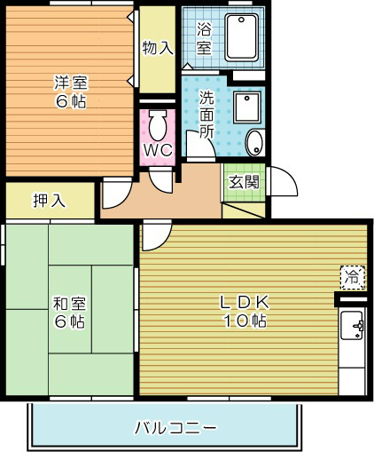 リベルテＳ　Ａ棟 302号室 間取り