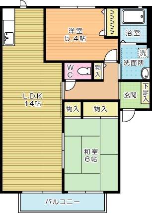 オーボアパティールＣ 202号室 間取り