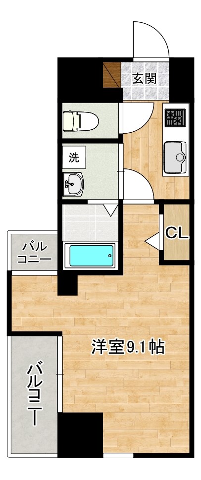 ＭＤＩグランコルディール室町 207号室 間取り