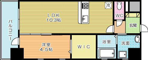 MDIグランデラブロ香春口 802号室 間取り