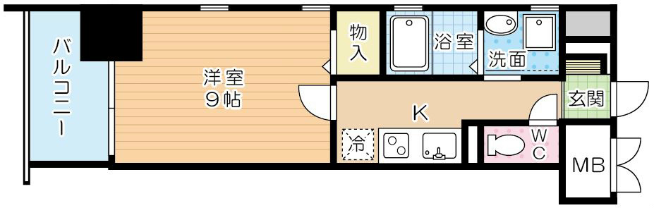 MDIグランデラブロ香春口 905号室 間取り