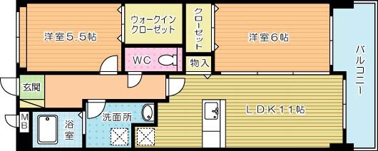 LE GRAND BLEU(グランブルー) 202号室 間取り