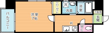 Bergamotto片野駅前(ベルガモット片野駅前） 901号室 間取り