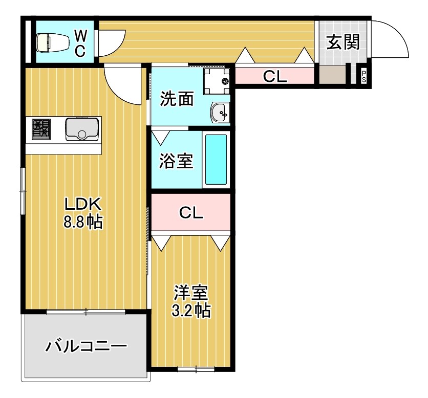 ヴィアンジュ中原東 間取り図