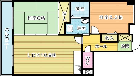 ラビータ北方  702号室 間取り