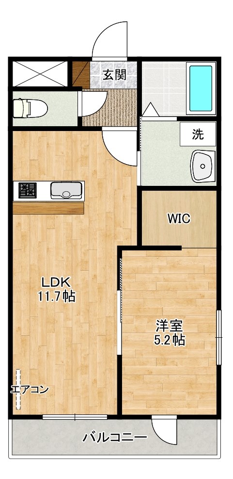 サンクレスト・大谷 105号室 間取り