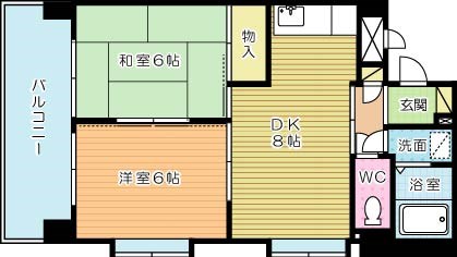 シティハイツ三郎丸 205号室 間取り