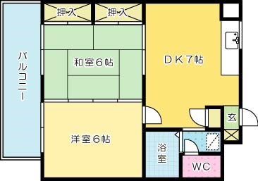 シティハイツ三郎丸 間取り図