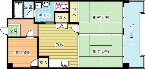 オアシス若園Ⅲ 間取り図