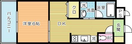 ＫＮ２１白銀 407号室 間取り