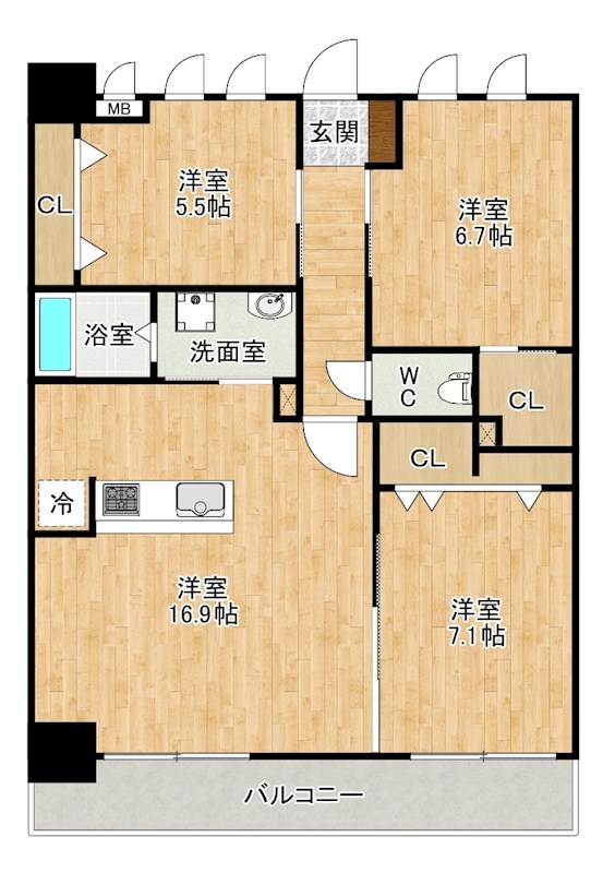 田町賃貸（仮） 間取り図