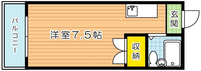 コーポラス中原 404号室 間取り