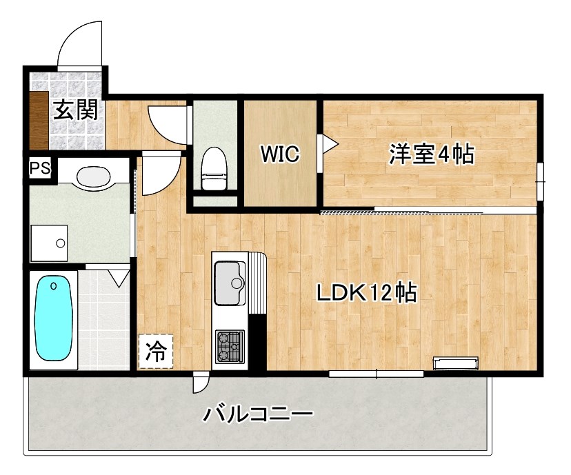 ストレイト葛葉  302号室 間取り