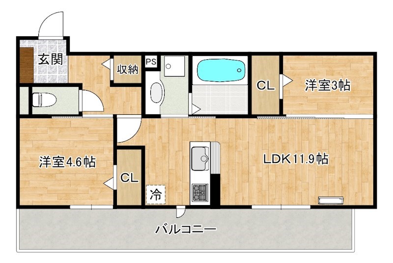 ストレイト葛葉 間取り図