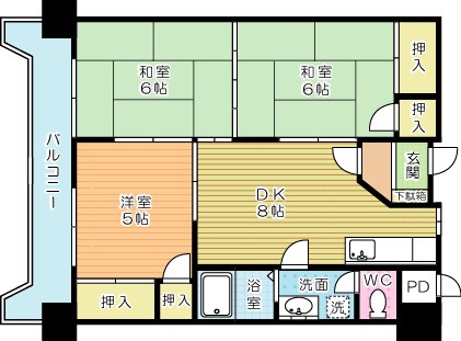 コーポ森川 402号室 間取り