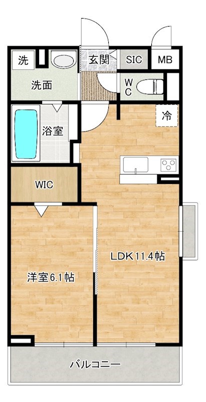 Ｈｉｌｌ　Ｓｉｄｅ（ヒルサイド） 301号室 間取り