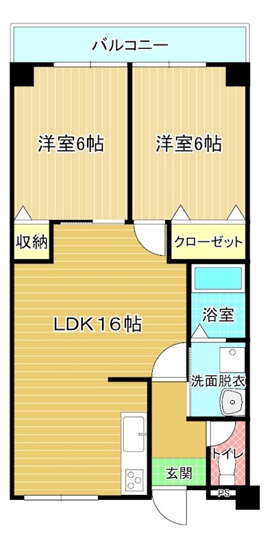 グリーンハイツ足立 502号室 間取り