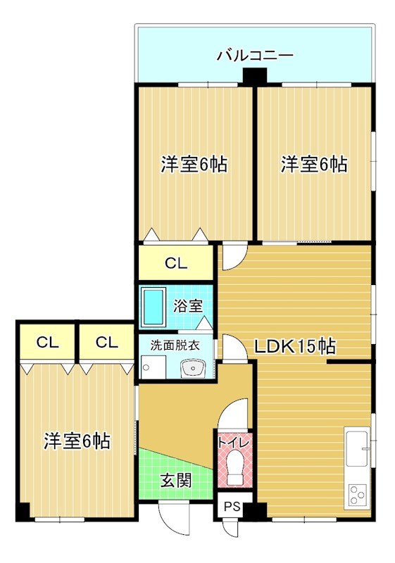 グリーンハイツ足立 間取り図