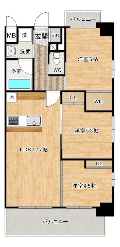 コンダクトレジデンスSHIMOJONO 間取り図