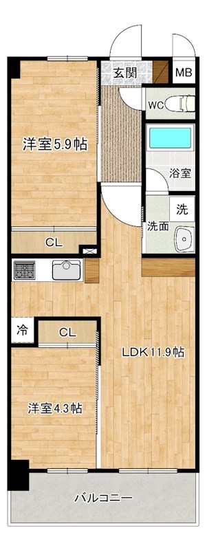 コンダクトレジデンスSHIMOJONO 間取り図