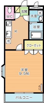 モール大喜 203号室 間取り