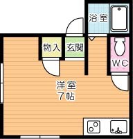 プレジールさかい 205号室 間取り