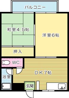 コーポ田辺 間取り図