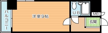 パレス三萩野 904号室 間取り