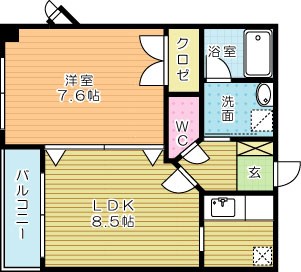 プレステージ小倉  301号室 間取り