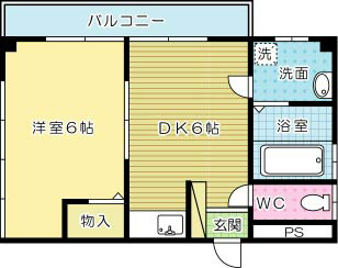 マキシム中津口 202号室 間取り