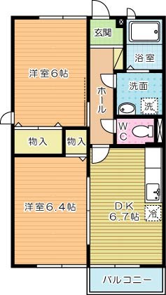 クレセントコーポ  103号室 間取り