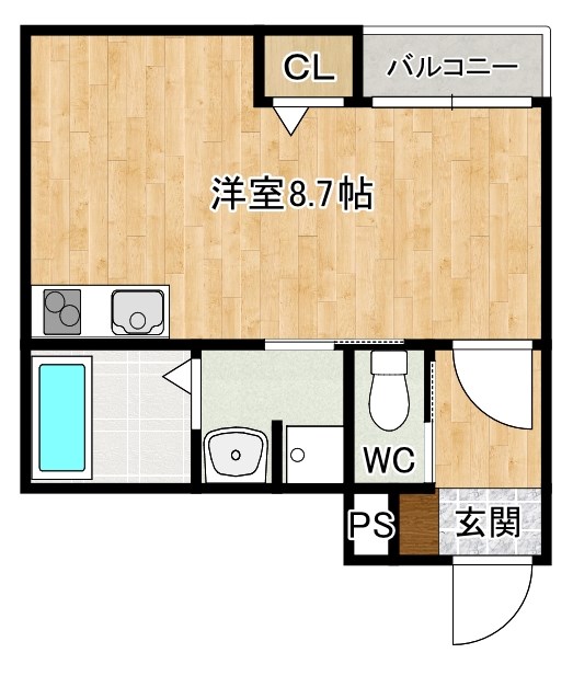 CLAN　ONE（クランワン） 102号室 間取り